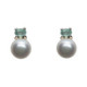 Pendientes de plata con perla y circonitas