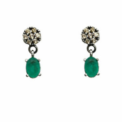 Pendientes de plata con circonitas de colores