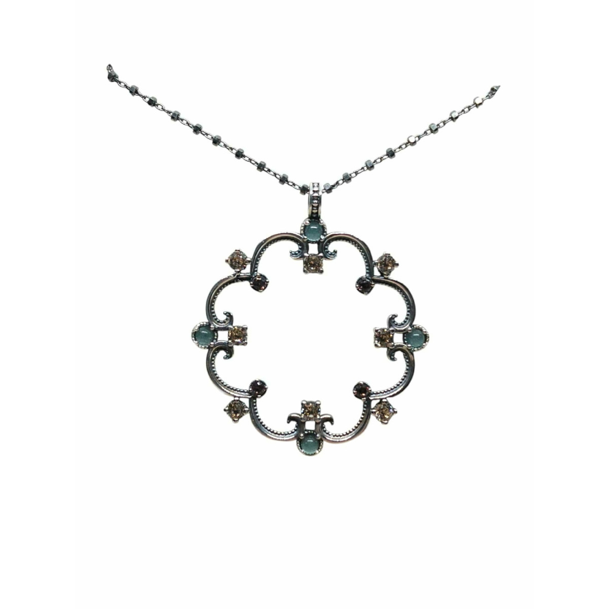 Collar de plata con circonitas