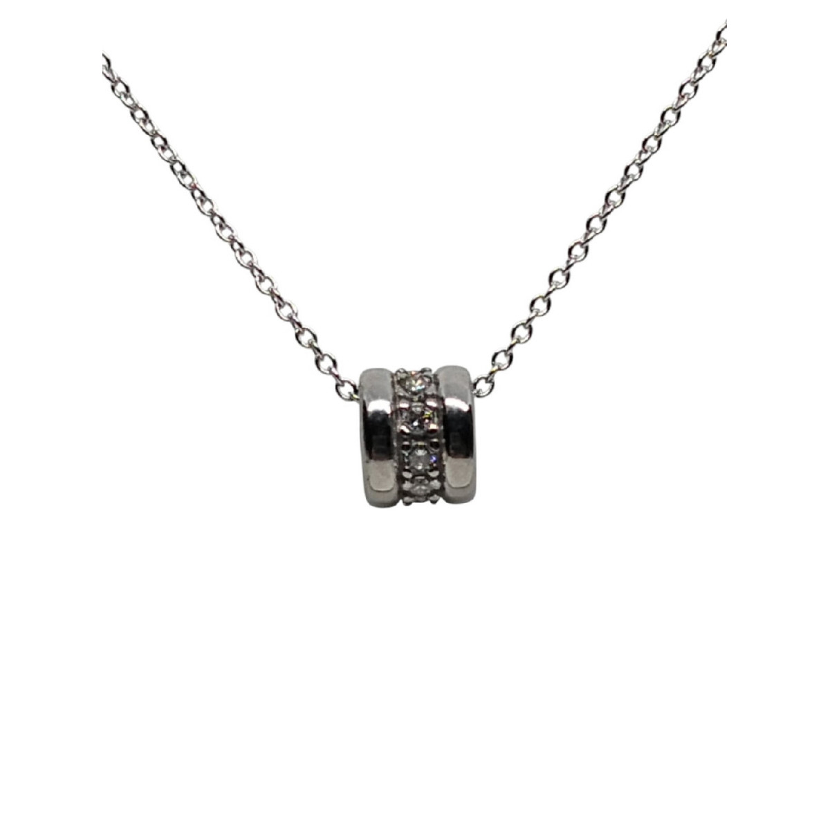 Collar de plata con circonitas