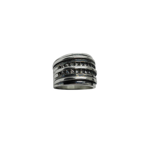 Anillo de plata con circonitas