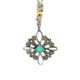 Collar de plata con circonitas y seda Collar de plata con circonitas y seda