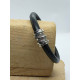 PULSERA DE PLATA Y CUERO CON CIRCONITAS PULSERA DE PLATA Y CUERO CON CIRCONITAS