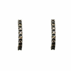 Pendientes de plata estilo aros con circonitas