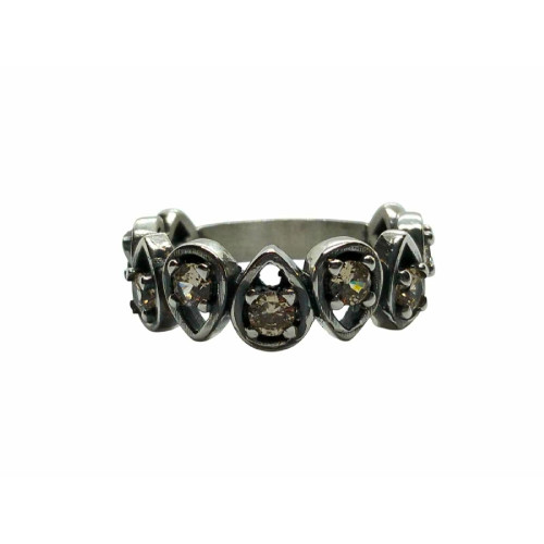 Anillo de plata con circonitas