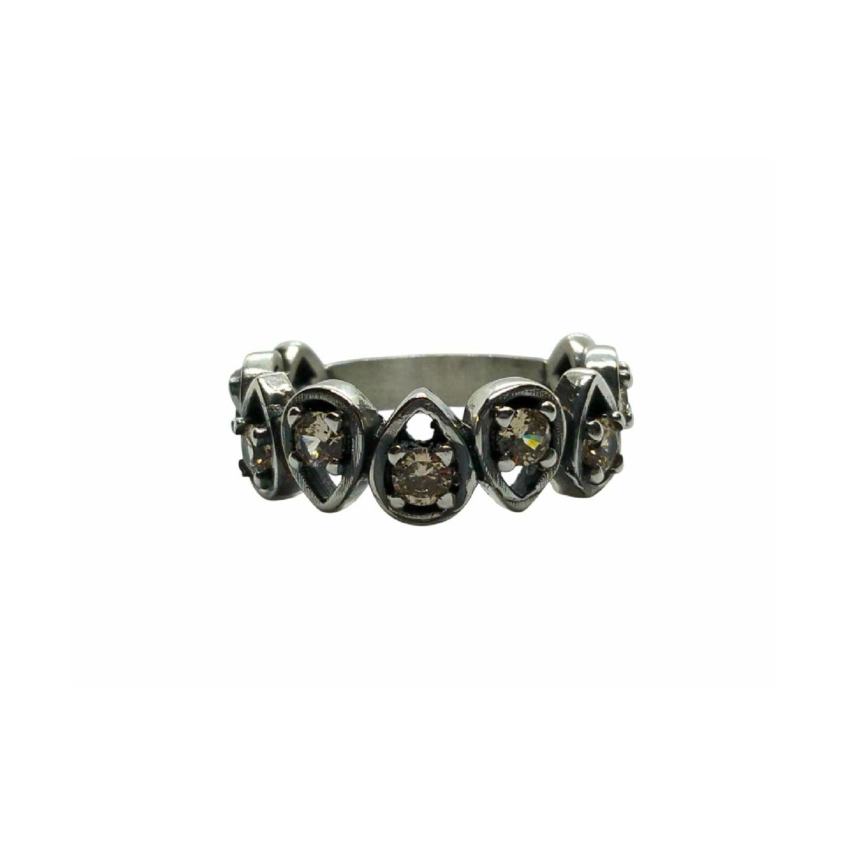 Anillo de plata con circonitas