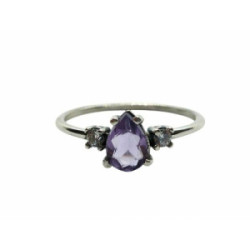 Anillo de plata con circonitas