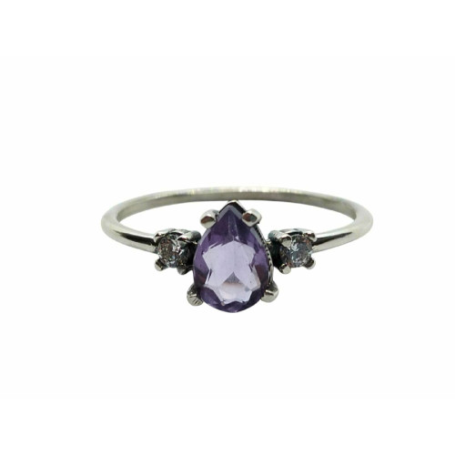 Anillo de plata con circonitas