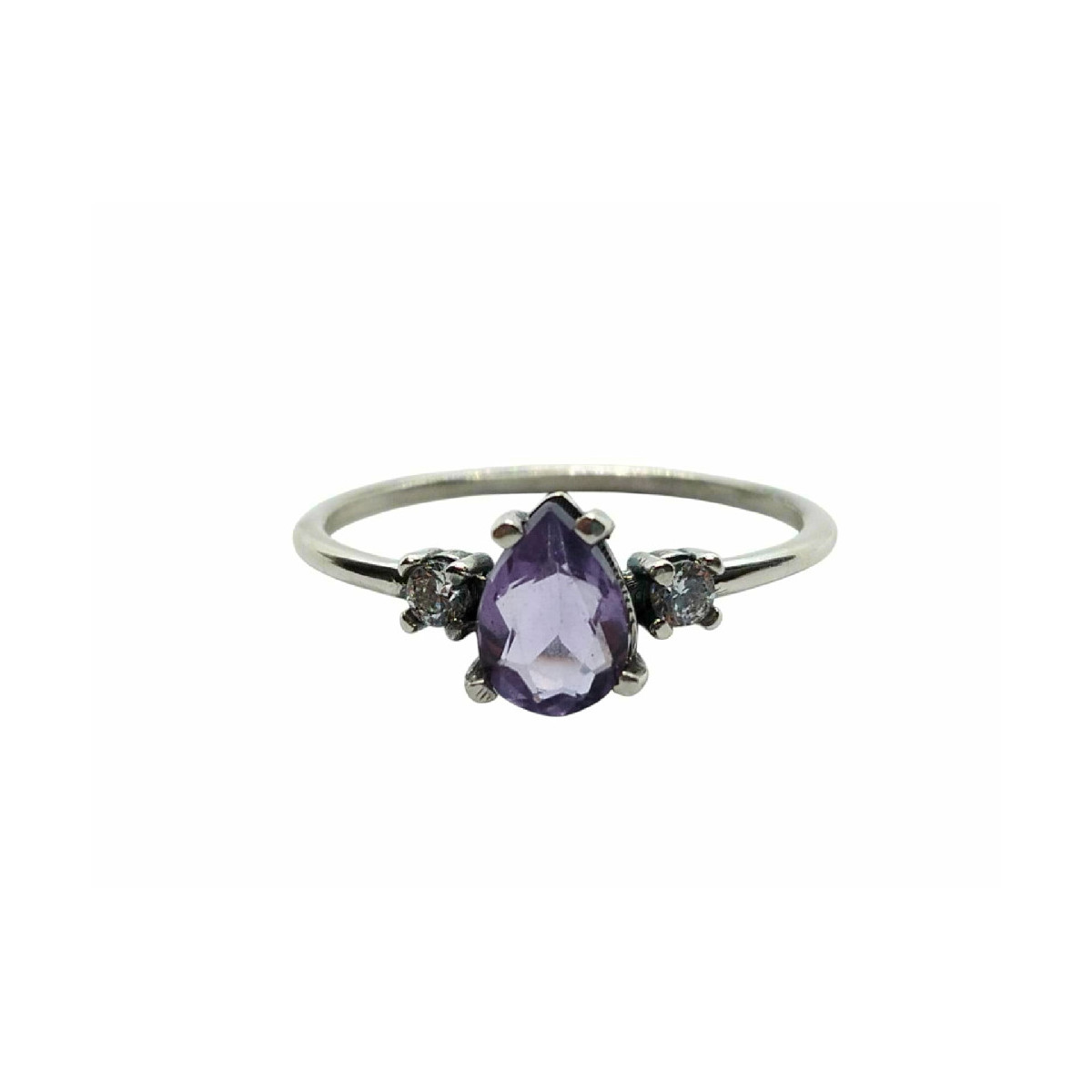 Anillo de plata con circonitas