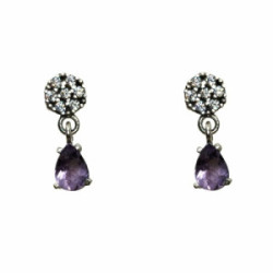 Pendientes de plata con circonitas