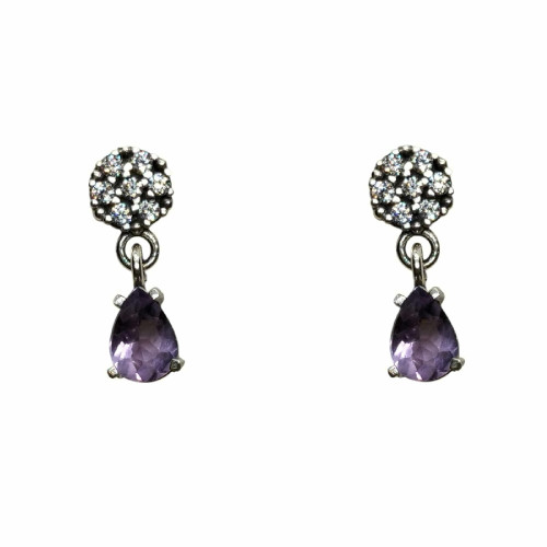 Pendientes de plata con circonitas