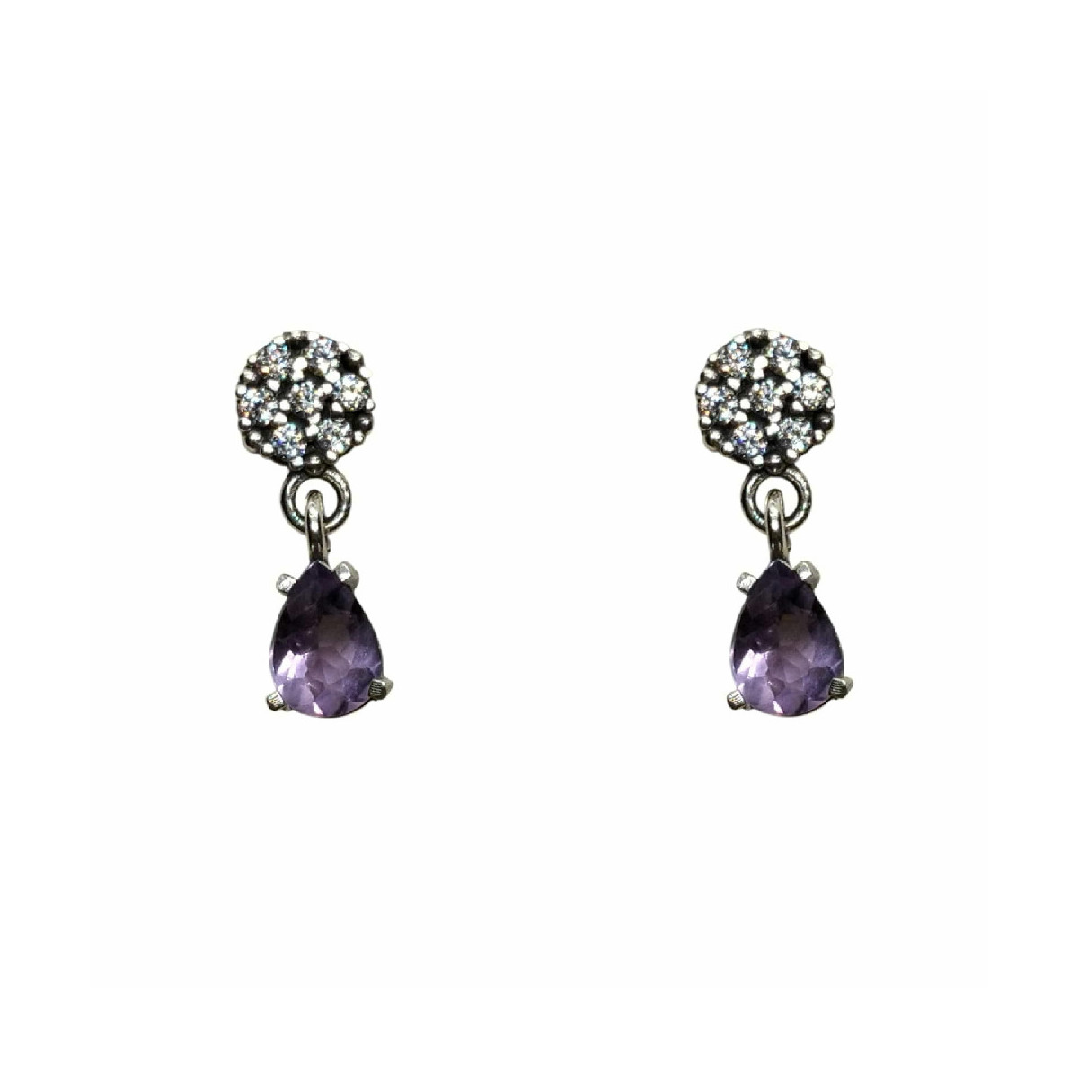 Pendientes de plata con circonitas