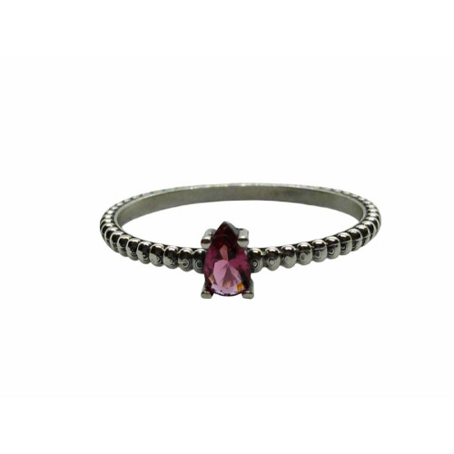 Anillo de plata con circonita