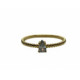 Anillo de plata con baño chapado y circonita Anillo de plata con baño chapado y circonita