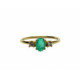 Anillo de plata con baño chapado y circonitas Anillo de plata con baño chapado y circonitas