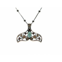 Collar de plata con circonitas
