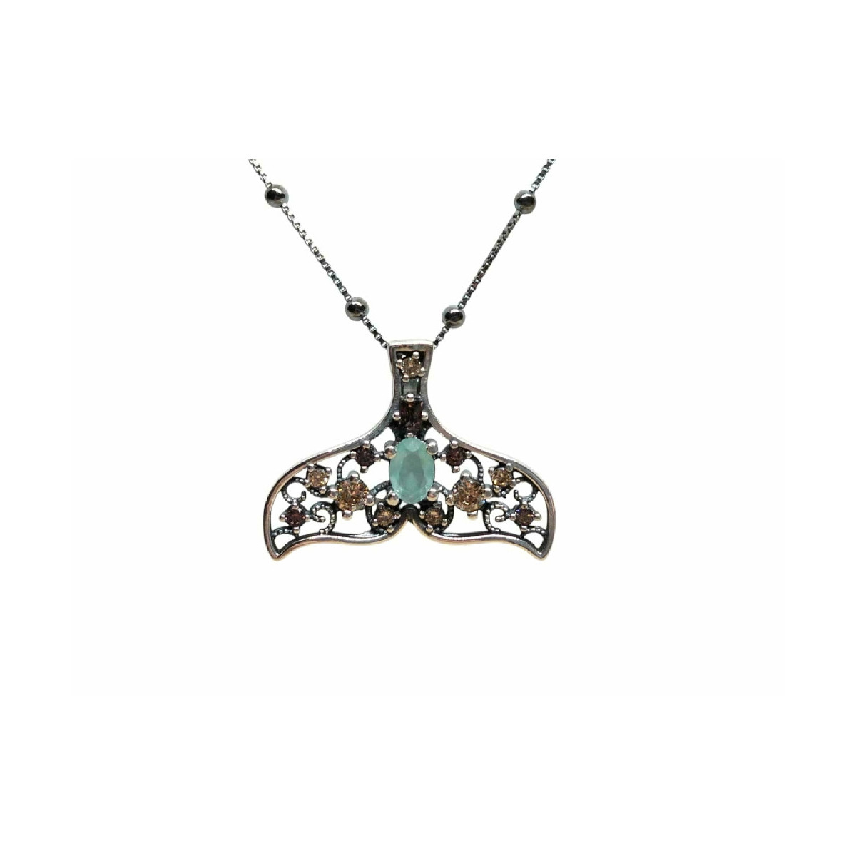 Collar de plata con circonitas