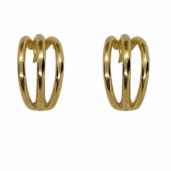 Pendientes de plata estilo aros con baño chapado