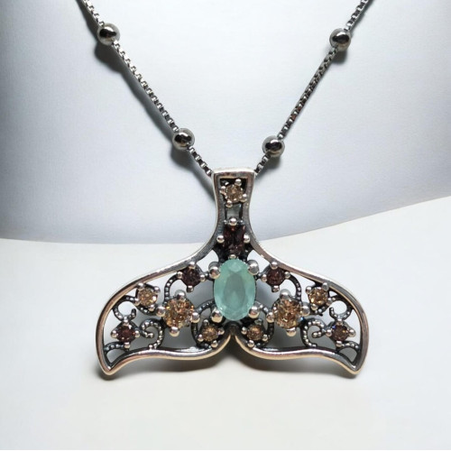 Collar de plata con circonitas