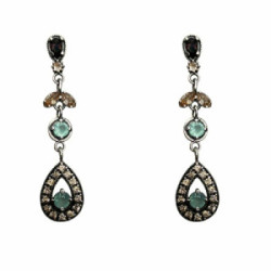 Pendientes de plata con circonitas de colores