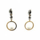 Pendientes de plata con circonitas de colores y perla natural cultivada