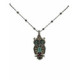 Collar de plata con circonitas y con forma de búho