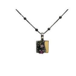 Collar de plata con circonitas