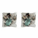 Pendientes de plata con circonitas de colores