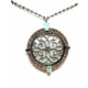 Collar de plata con circonitas y nácar