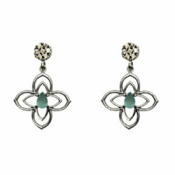 Pendientes de plata con circonitas de colores