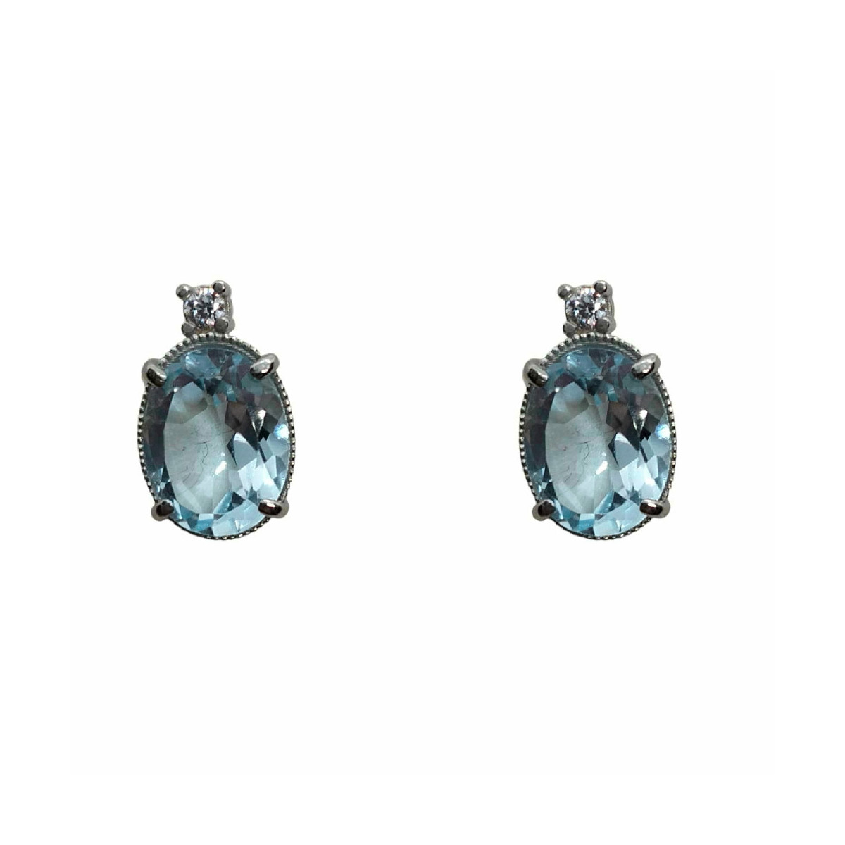 Pendientes de plata con circonitas