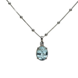Collar de plata con circonitas