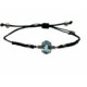 Pulsera de plata con macramé y circonita Pulsera de plata con macramé y circonita