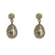 Pendientes de plata con baño chapado, circonitas y nácar Pendientes de plata con baño chapado, circonitas y nácar