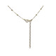 Collar de plata chapada con circonitas y nácar Collar de plata chapada con circonitas y nácar