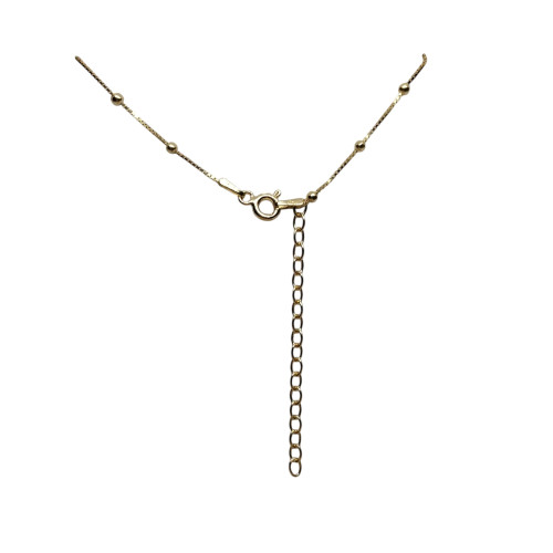 Collar de plata chapada con circonitas y nácar