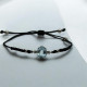 Pulsera de plata con macramé y circonita Pulsera de plata con macramé y circonita