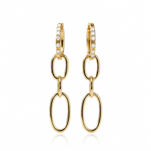 Pendientes de oro amarillo y diamantes