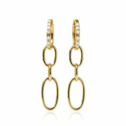 Pendientes de oro amarillo y diamantes