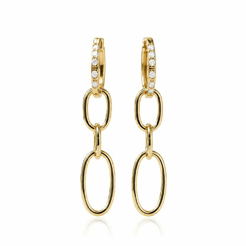 Pendientes de oro amarillo y diamantes