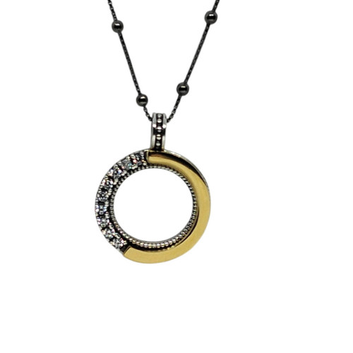 Collar de plata con circonitas