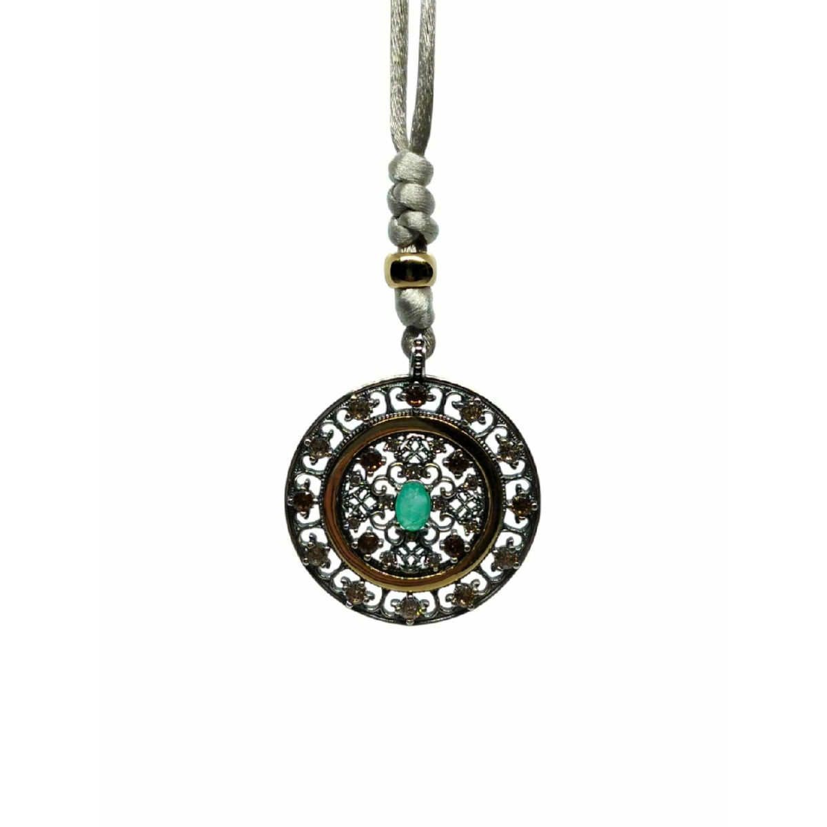 Collar de plata con circonitas