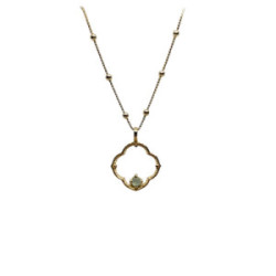 Collar de plata chapada con circonita