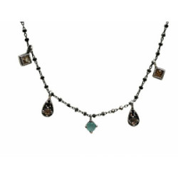 Collar de plata con circonitas