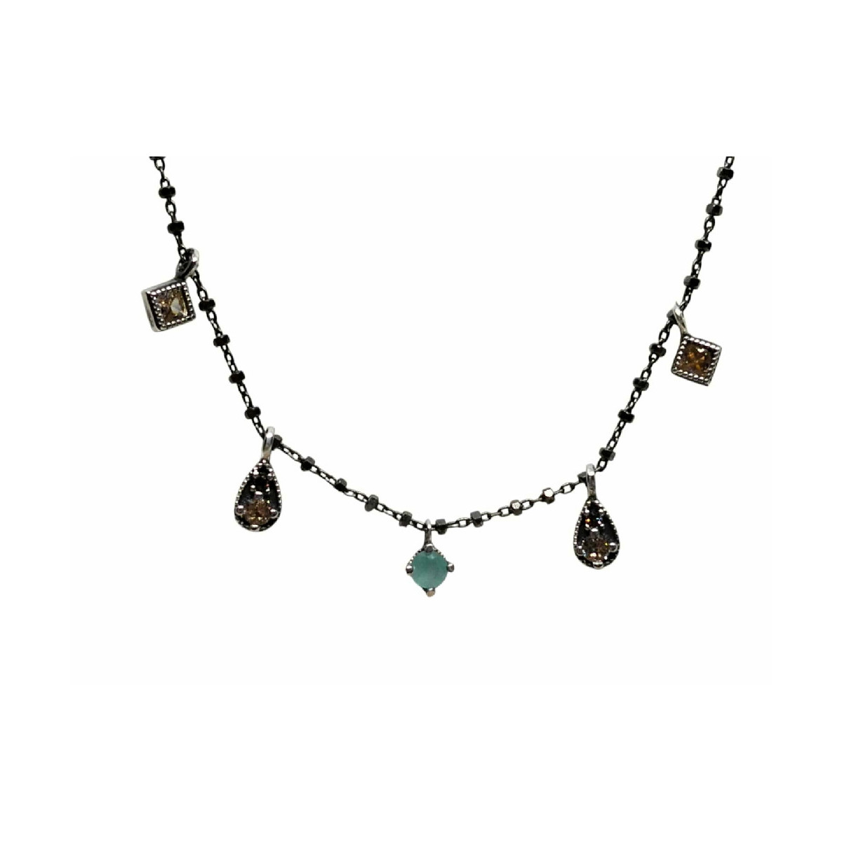 Collar de plata con circonitas