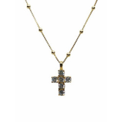 Collar de plata chapada con circonitas