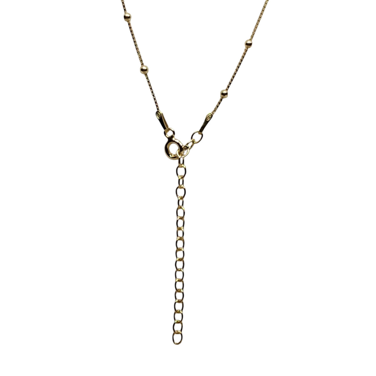 Collar de plata chapada con circonita
