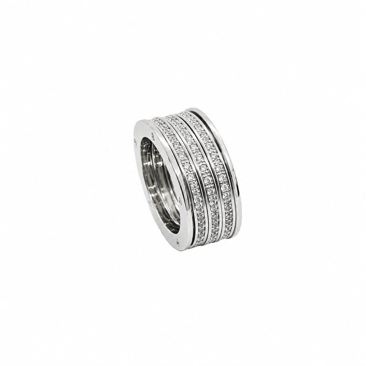 ANILLO DE ORO BLANCO Y DIAMANTES