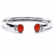 BRAZALETE RÍGIDO DE ORO BLANCO CON DIAMANTES Y CORAL BRAZALETE RÍGIDO DE ORO BLANCO CON DIAMANTES Y CORAL