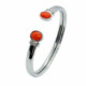 BRAZALETE RÍGIDO DE ORO BLANCO CON DIAMANTES Y CORAL BRAZALETE RÍGIDO DE ORO BLANCO CON DIAMANTES Y CORAL